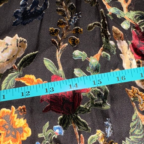 Alice and Olivia Mona Floral Burnout Long Sleeve Midi Dress Size 12 - Picture 7 of 7